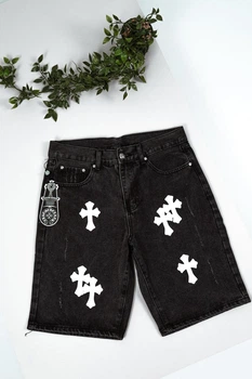 Чоловічі Джинсові шорти ChromeHearts Чорні 28