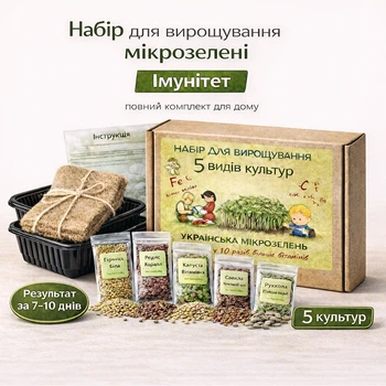 Набір для вирощування мікрозелені Імунітет 5 культур