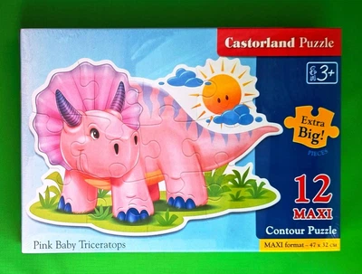 Пазли Castorland Maxi 12шт (120048) Рожевий динозаврик