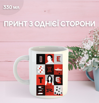 Кружка Декстер с принтом керамическая чашка Dexter 330 мл Uk_953