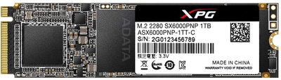 ADATA XPG SX6000 Pro 1TB M.2 2280 PCIe Gen3x4 3D NAND TLC (ASX6000PNP-1TT-C)