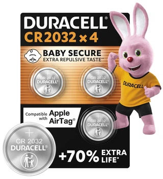 Батарейка Duracell DL2032 DSN уп літієві 4 шт.