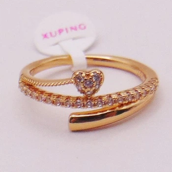 Кольцо с фианитами медзолото р.18 Xuping кс158