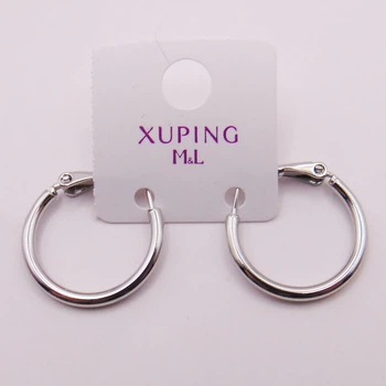 Серьги кольца медсплав родий Xuping 20х2 мм xp118