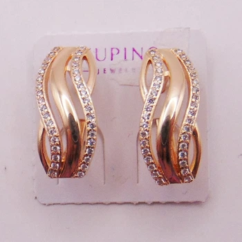 Сережки медсплав із фіанітами Xuping 20х9 мм xp182