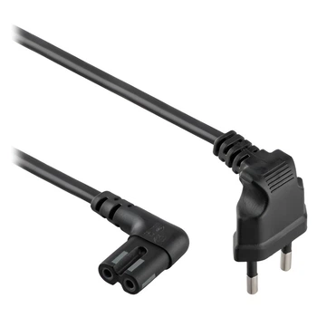 Кабель живлення Cablexpert (PC-184L) CEE7/16-C7, кутовий, 1 м, чорний