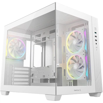 Корпус для ПК DeepCool CG330 3F Mini-Tower без БП MicroATX/Mini-ITX ARGB White (R-CG330-WHNGM3-G)