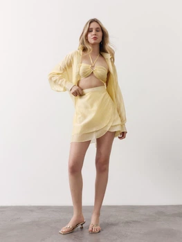 Жовтий костюм тройка Tencel Breeze Set LiLove 346 S