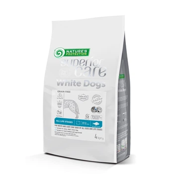 Nature's Protection Superior Care White Dogs Grain Free White Fish All Sizes&Life Stages Сухий беззерновий корм для собак усіх розмірів і стадій життя з білою рибою, 4 кг