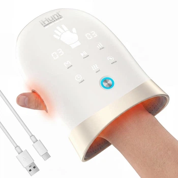 Масажер для рук і пальців iHunt SPA HandMassage Heat Pro White — 6 програм, компресійний масаж, подвійний підігрів, 4000 мА·год