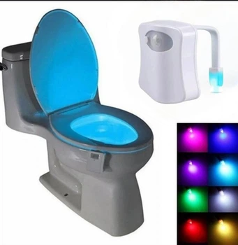 Автономна кольорова LED підсвічування Light Bowl Toilet Led для унітазу з датчиком руху і світла 8 кольорів