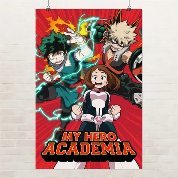 Постер Моя геройская академия, Boku no Hero Academia, аниме, A3 42×28 см (id7332)
