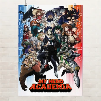 Постер Моя геройская академия, Boku no Hero Academia, аниме, A3 42×30 см (id7333)