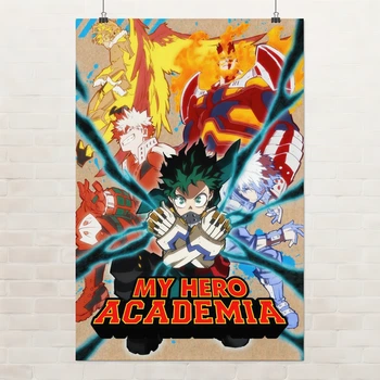 Постер Моя геройская академия, Boku no Hero Academia, аниме, A3 42×28 см (id7330)
