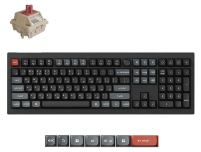Клавіатура Keychron V6 Ultra Red Switch Black RGB (V6U-D1-UA)