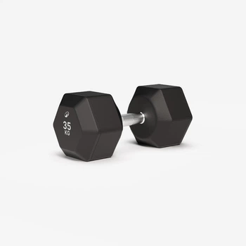 Шестигранная Гантель CORENGTH 35 кг (Д 25 В13 Длина ручки 3,4 см) для Силовых Тренировок Резиновая Обтяжка