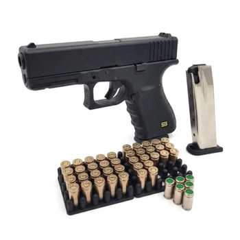 Стартовый пистолет SUR G17-BRT black +магазин (Glock 17) + 50 холостых патронов