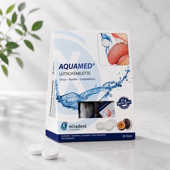 Цукерки з ксилітом Miradent Aquamed від сухості в роті, смак маракуйя 26 шт