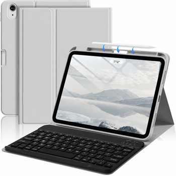 Клавиатурный чехол для iPad Air 11" совместимый с M4/M3/M2/M1 серый QWERTY съёмная Bluetooth-клавиатура