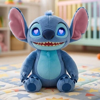 Интерактивный стич с анимированными LCD-глазами Disney мягкая игрушка 35см реагирует на прикосновения и движения C24405