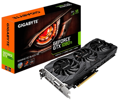 Відеокарта GeForce GTX 1080 Ti 11GB Gigabyte Gaming OC Black (GV-N108TGAMINGOC BLACK-11GD) Б/В