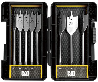 Zestaw wierteł płaskich do drewna CAT DA05901 12 - 32 mm 8 szt. (6943475892975)