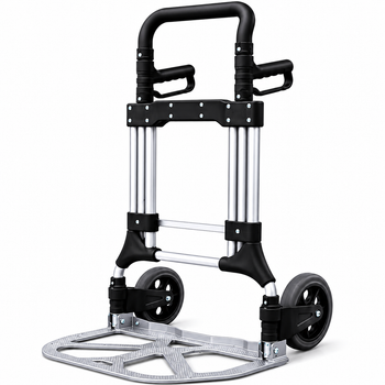 Складная грузовая тележка Helper HP - 1202 60 × 65 × 128 см для покупок груза багажа двухколесная транспортная ручная тележка с телескопической ручкой тачка тележка для перевозки грузов алюминиевая