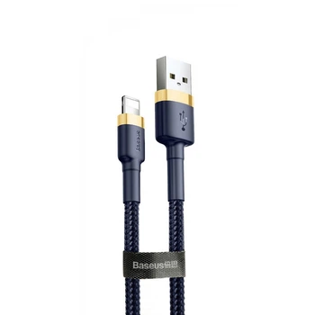 Кабель Baseus Cafule Lightning 1.5A (2m) — золотистый / синий (CALKLF-CV3)