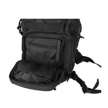 Рюкзак тактичний однолямочный Mil-tec 10 літрів чорний (14059102)