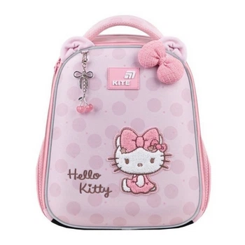 Рюкзак шкільний каркасний ортопедичний для першокласника Kite Education Hello Kitty, для дівчаток, рожевий (HK26-555S-2)