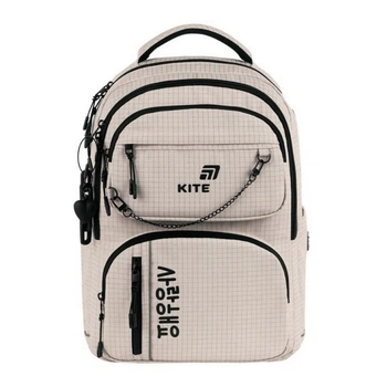 Рюкзак шкільний для підлітка Kite Education Teens Prime, для дівчаток, бежевий (K26-2594M-1)