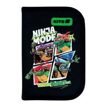 Пенал твердый Kite Ninja Turtles, 1 отдел., 2 отв., с наполнением (NT26-622H)