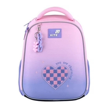 Рюкзак школьный каркасный ортопедический для первоклассника Kite Education Charming, для девочек, розовый (K26-555S-4)