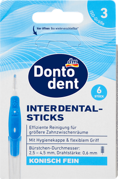 Межзубные щетки (ершики) Dontodent (0.6 мм ISO 3) 6 шт