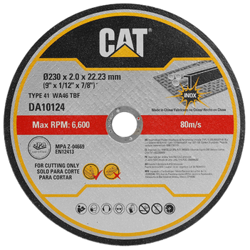 Tarcza do cięcia metalu CAT DA10124 230 x 22.2 mm 10 szt (6943475896409)