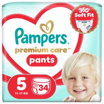 Подгузники-трусики Pampers Premium Care Pants Размер 5 11-17 кг 34 шт (8001090759870)