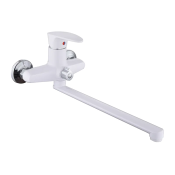 Смеситель для ванны Plamix Cezar-006 Euro SET White (со шлангом, лейкой и кронштейном) (PM0746)