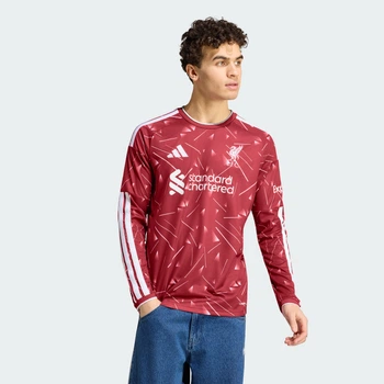 Мужское домашнее джерси с длинным рукавом Liverpool FC 26/27 adidas KB8268 (S) Бордовый (4069989231689)