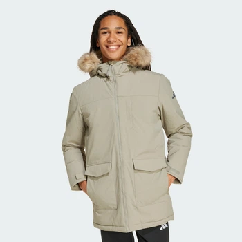 Мужская парка Paveric Climawarm Fur adidas JX7747 (M) зеленый (4068811648688)
