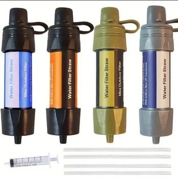 Набір портативних фільтрів для очищення води 4 шт Water Filter Straw туристичний фільтр 3000 л