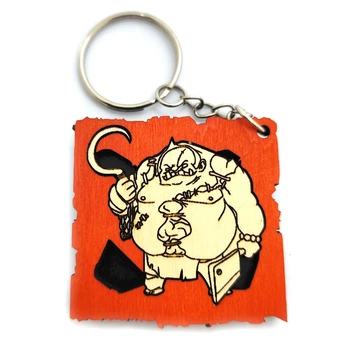 Брелок деревянный DOTA 2 "Pudge (Пудж)" Двухсторонний 5х5 см