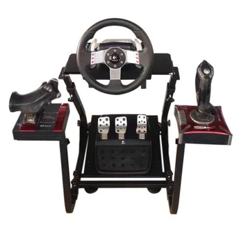 Стойка для игрового руля, педалей, КПП и джойстиков авиасимуляторов Logitech, Thrustmaster, PXN, Fanatec