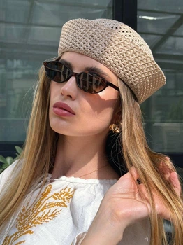 Морячка легка з перфорацією бавовна Sailor Hat бежева One Size