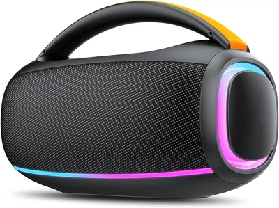 Портативная колонка 80 Вт, водонепроницаемая IPX7 уличная с RGB подсветкой