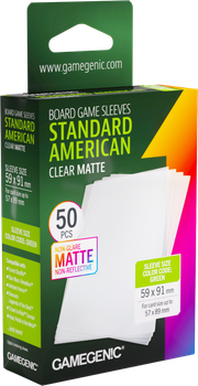 Протектори для карт Gamegenic Board Game Matte 59 x 91 мм 50 шт. (4251715419908)