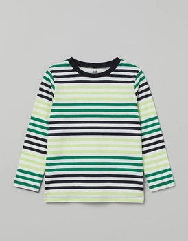 Лонгслів H&M 98/104 Білий 0503569_смужки_02