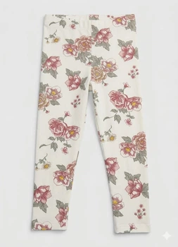 Леггинсы H&M 86 Белый 0930472_цветы_02