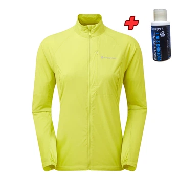 Женская ветровка MONTANE Featherlite Jacket W Citrus Spring S + Подарок Средство для стирки GRANGERS Wash + Repel Clothing 2 in 1 пробник 50 мл