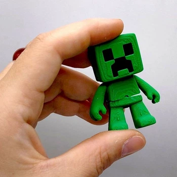 3D Брелоки MINECRAFT / МАЙНКРАФТ CREEPER / КРІПЕР "FLEXI", 3D друк OYTOY (298074)
