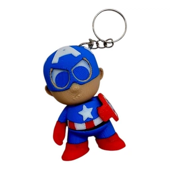 3D Брелоки HERO CAPITAN AMERICA MARVEL / КАПІТАН АМЕРИКА Марвел KEYCHAIN, 3D друк OYTOY (298156)